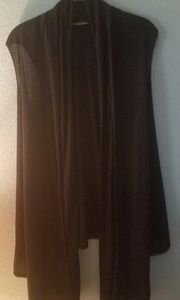 SOLD. Boutique ad hoc black vest cardigan xl